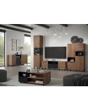 Salon complet KYOTO : table basse, meuble TV, vitrine, commode haute, (buffet)