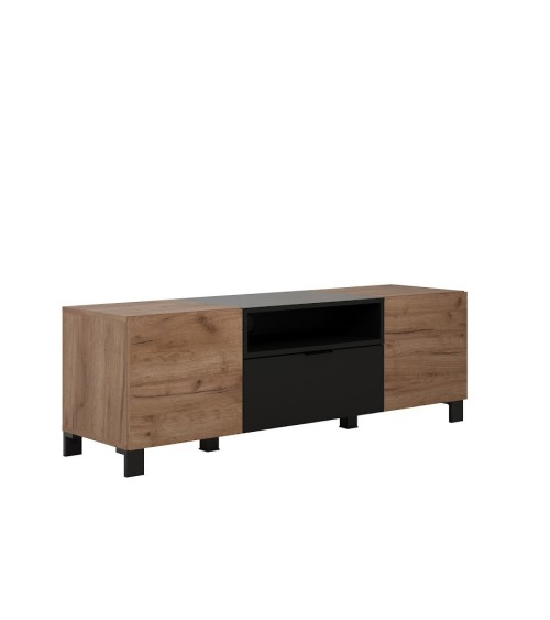 Salon complet KYOTO : table basse, meuble TV, vitrine, commode haute, (buffet)