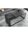 Table basse ARCHITECTURE 100 cm au style marbre et verre fumé