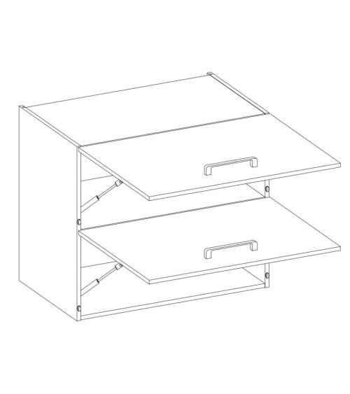 Conjunto muebles de cocina de esquina VIGO roble Lancelot/blanco brillante 210x350 cm