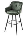 Chaise de bar EUPHORIA 74 cm en velours vert