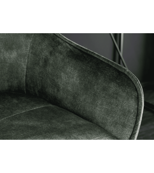 Chaise de bar EUPHORIA 74 cm en velours vert