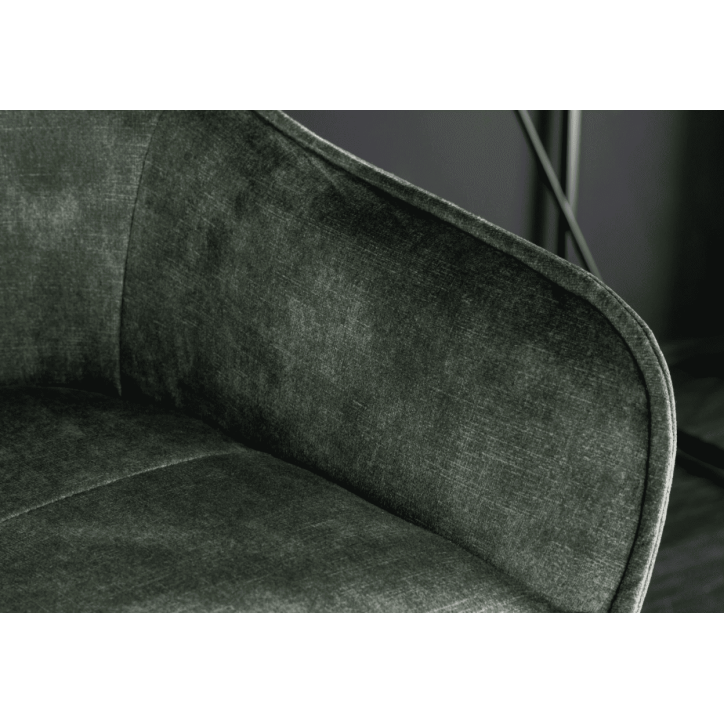 Chaise de bar EUPHORIA 74 cm en velours vert