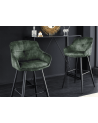 Chaise de bar EUPHORIA 74 cm en velours vert