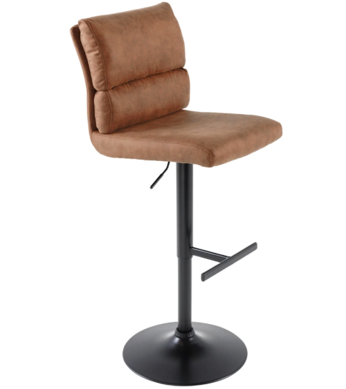 Tabouret de bar COMFORT 64-85 cm marron antique