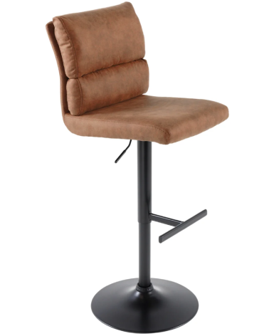 Tabouret de bar COMFORT 64-85 cm marron antique