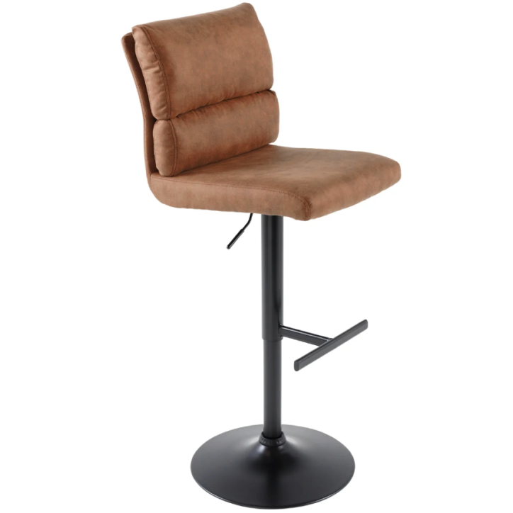 Tabouret de bar COMFORT 64-85 cm marron antique