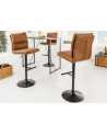 Tabouret de bar COMFORT 64-85 cm marron antique