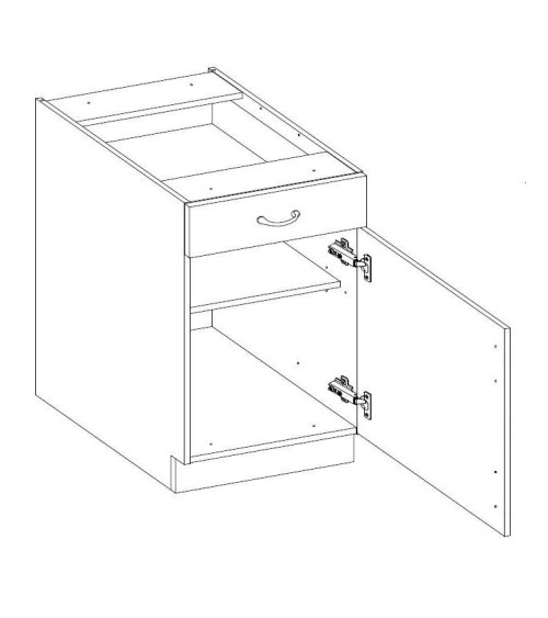 Conjunto muebles de cocina LUNA gris polvo/blanco 250 cm