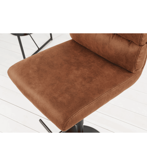 Tabouret de bar COMFORT 64-85 cm marron antique