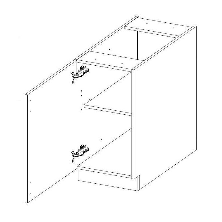 Conjunto muebles de cocina de esquina LUNA gris /roble 285x170 cm