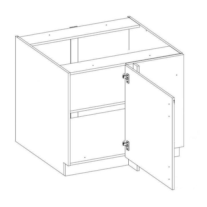 Conjunto muebles de cocina de esquina LUNA gris /roble 285x170 cm
