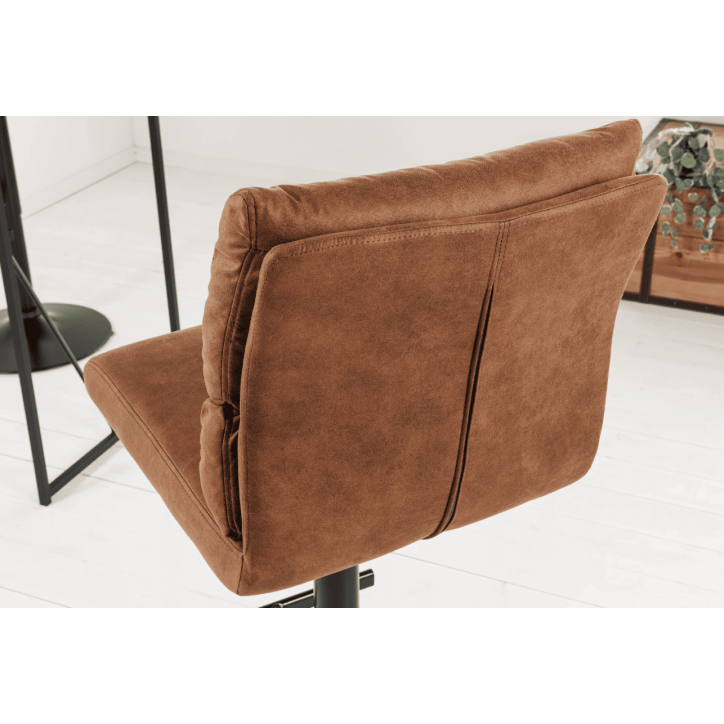 Tabouret de bar COMFORT 64-85 cm marron antique