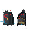 CABIMAS estufa de leña 4 caras de vidrio 16 kW