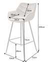 Tabouret de bar THE DUTCH COMFORT 76 cm  champagne