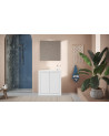 Móvel para casa de banho Pratiko BASIC 2.0 lacado branco brilhante 82x86x47 cm
