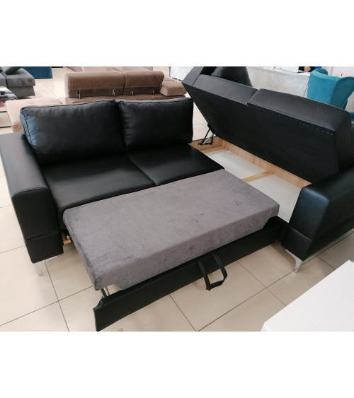 Canapé d'angle convertible ANDRE 202 x 85 cm en plusieurs couleurs