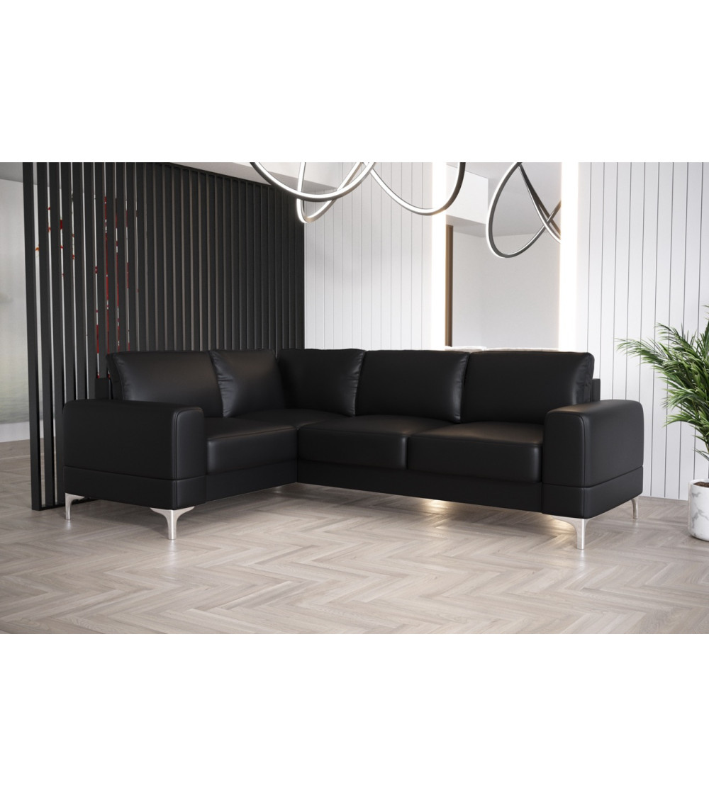 Canapé d'angle convertible en cuir ARIA II 250 x 185 cm en plusieurs couleurs