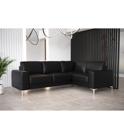 Sofá rinconera convertible de cuero ARIA II 250 x 185 cm en varios colores