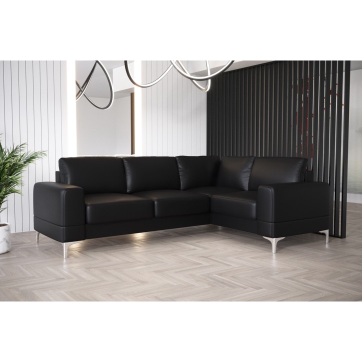 Canapé d'angle convertible en cuir ARIA II 250 x 185 cm en plusieurs couleurs