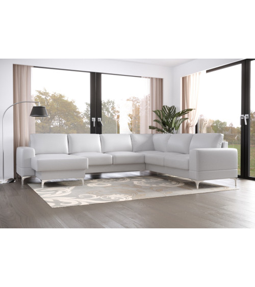 Canapé d'angle convertible ANDRE 202 x 85 cm en plusieurs couleurs