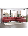 Canapé d'angle convertible en cuir ARIA MAX II 245 × 315 × 175 cm en plusieurs couleurs