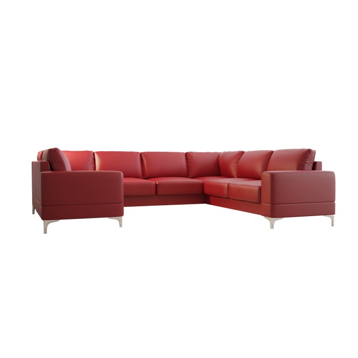 Canapé en U convertible en cuir ARIA MAX III 245 × 315 × 175 cm en plusieurs couleurs