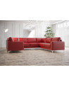 Sofá en U convertible de cuero ARIA MAX III 245 × 315 × 175 cm en varios colores