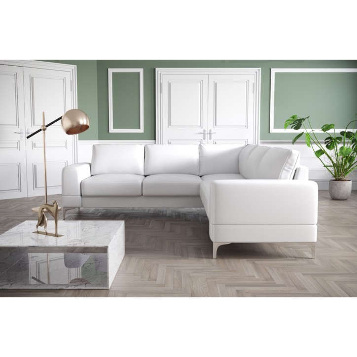 Sofá rinconera convertible de cuero ARIA II 250 x 250 cm en varios colores