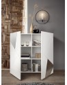 Buffet haut VITTORIA blanc laqué 121x111x42 cm