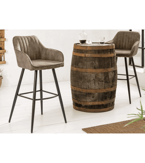 Chaise de bar TURIN taupe