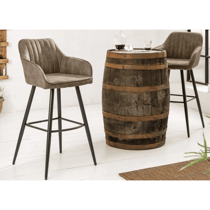 Chaise de bar TURIN taupe