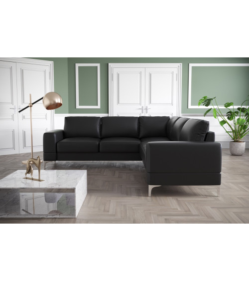 Canapé d'angle convertible en cuir ARIA MAX 250 x 250 cm en plusieurs couleurs