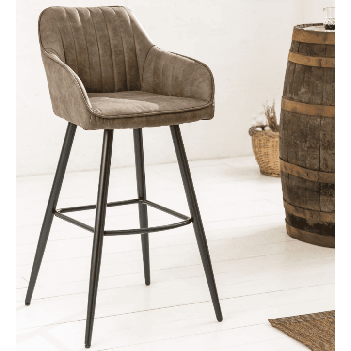 Chaise de bar TURIN taupe