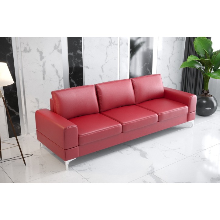Sofá 3 plazas convertible de cuero ARIA DL 250 cm en varios colores