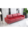 Canapé 3 places convertible en cuir ARIA DL 250 cm en plusieurs couleurs