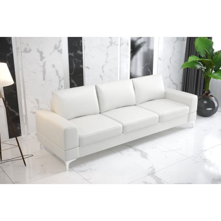Sofá 3 plazas convertible de cuero ARIA DL 250 cm en varios colores