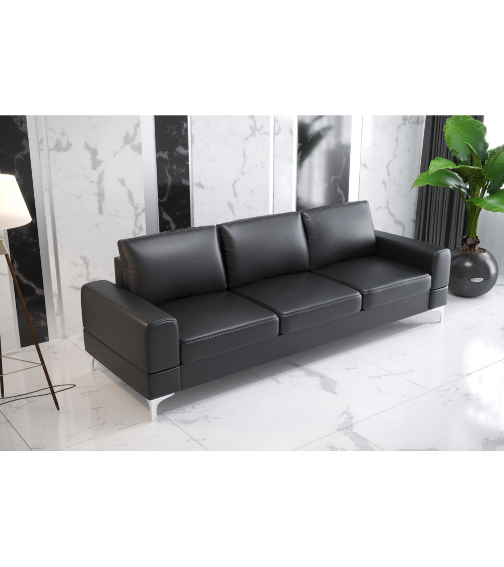 Sofá 3 plazas convertible de cuero ARIA DL 250 cm en varios colores