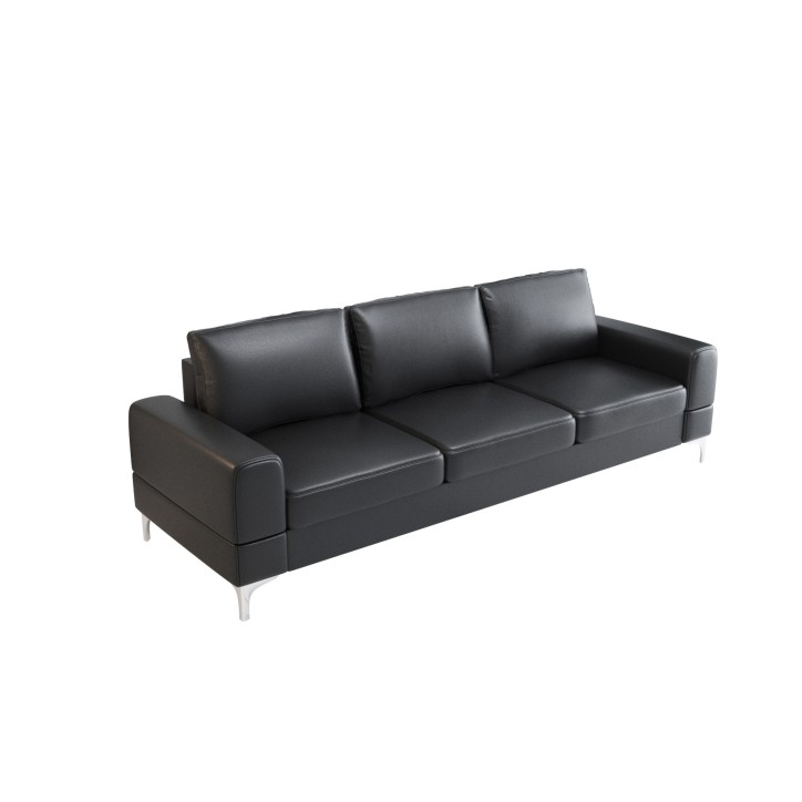 Canapé 3 places convertible en cuir ARIA DL 250 cm en plusieurs couleurs