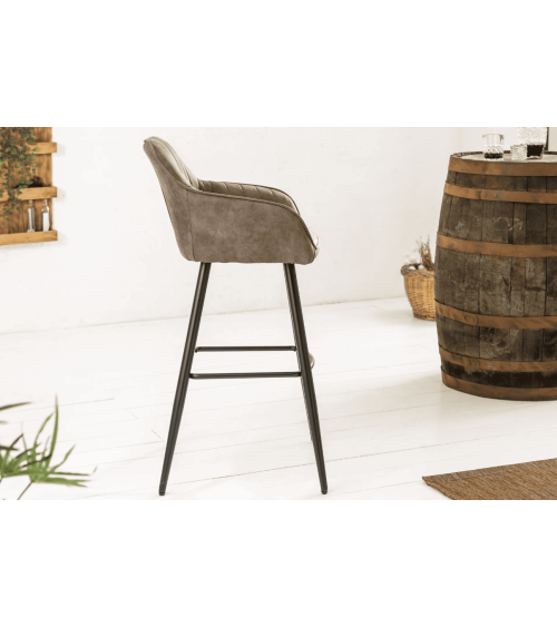 Chaise de bar TURIN taupe