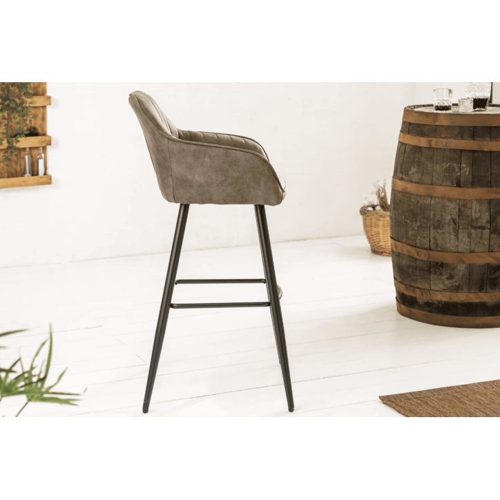 Chaise de bar TURIN taupe