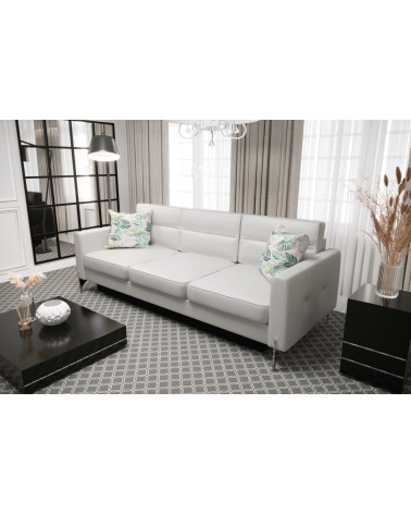 Sofá 3 plazas convertible de cuero ARTE DL 236 cm en varios colores