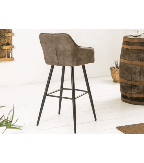 Chaise de bar TURIN taupe