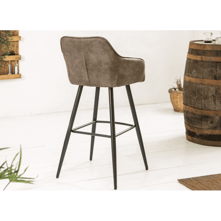 Chaise de bar TURIN taupe