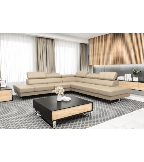 Canapé d'angle convertible ANDRE 202 x 85 cm en plusieurs couleurs
