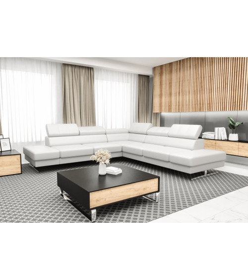 Sofá rinconera de cuero EMPORIO MAX 300 × 300 cm en varios colores