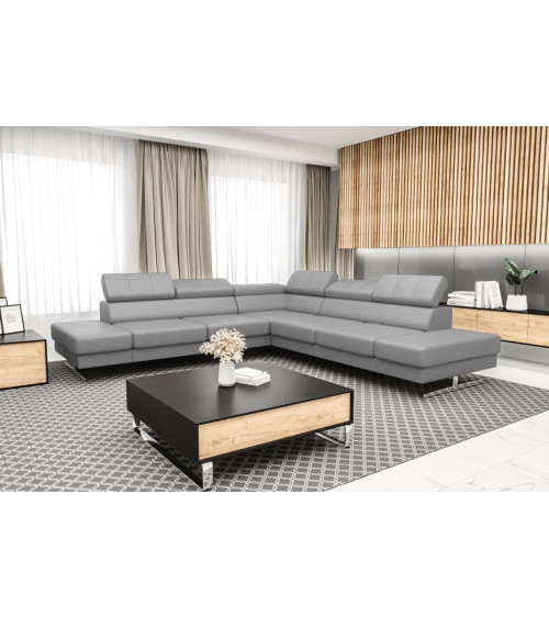 Canapé d'angle convertible ANDRE 202 x 85 cm en plusieurs couleurs