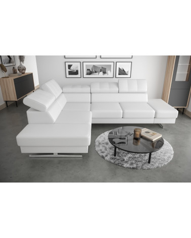 Canapé d'angle convertible ANDRE 202 x 85 cm en plusieurs couleurs