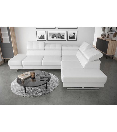 Divano angolare in pelle EMPORIO 300 x 225 cm in vari colori