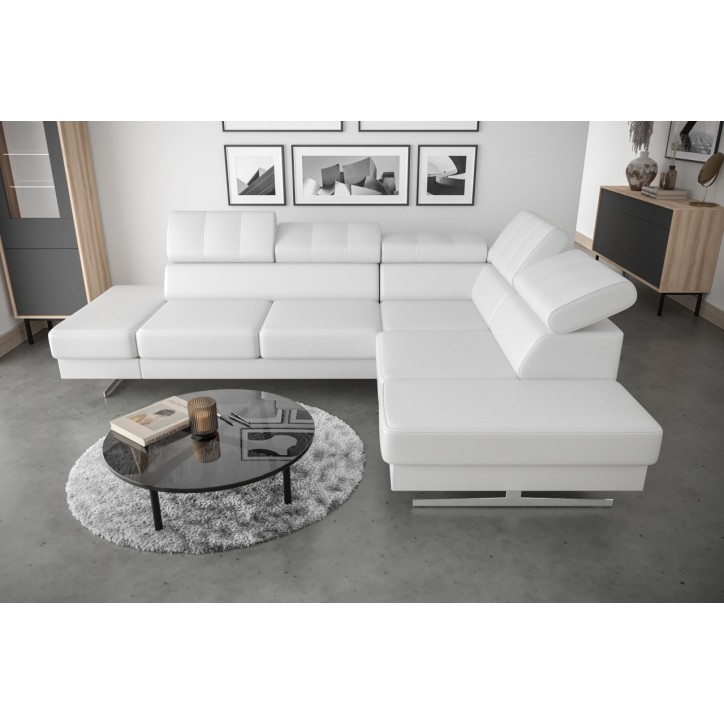 SOFÁ DE CANTO DE COURO EMPORIO 300 X 225 CM EM VÁRIAS CORES